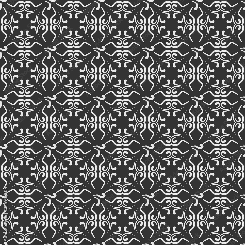 Abstract Background. Black And White Color. Drawing Seamless Pattern. Texture Wallpaper. Vector Image.