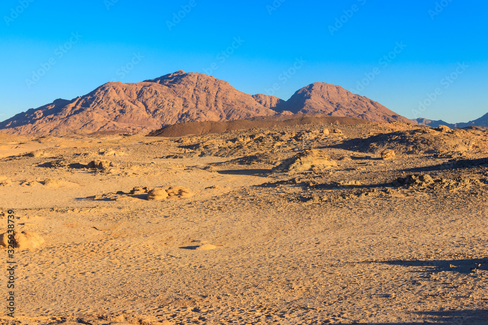 View of Arabian desert and mountain range Red Sea Hills in Egypt View of Arabian desert and mountain range Red Sea Hills in Egypt