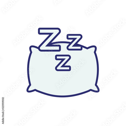 pillow of sleep isolated icon