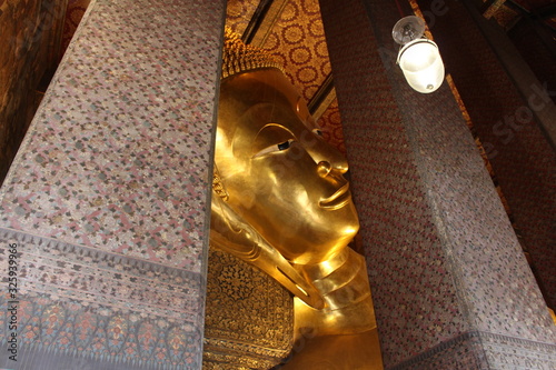 Reclining Buddha in Wat Po Temple, Bangkok Thailand