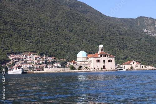 Our Lady of the Rocks island and church in Boka Kotorska, Perast, Montenegro