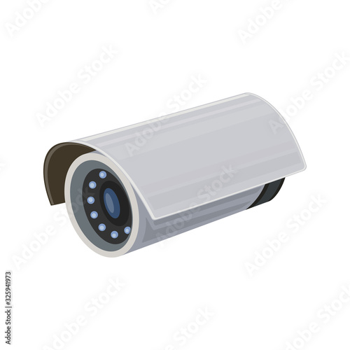 Security camera, icon. Symbols for the video surveillance service. Vector Illustration.