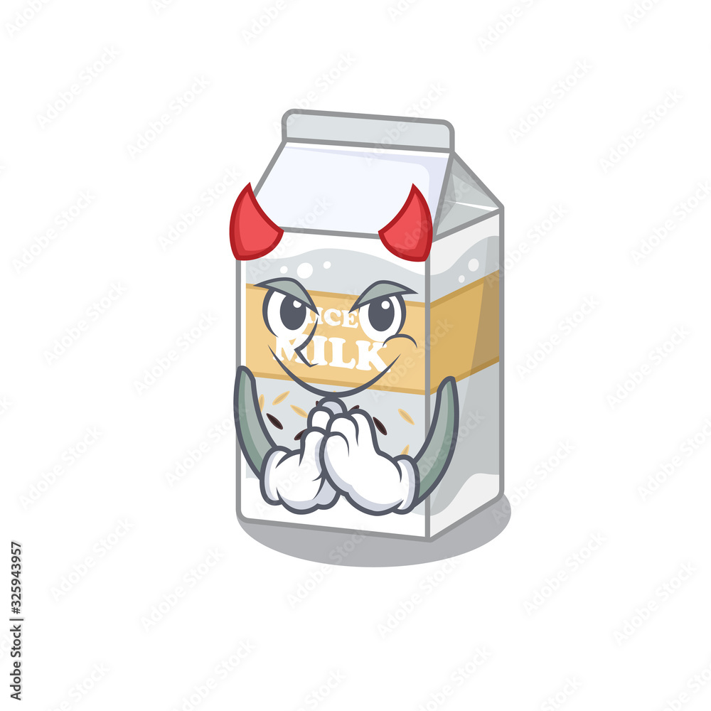 Devil rice milk Cartoon in character design