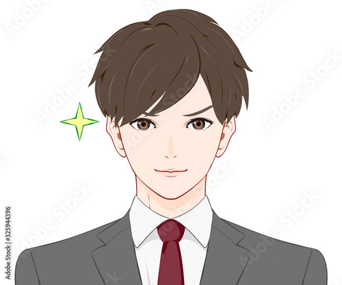 自信のあるスーツの男性
