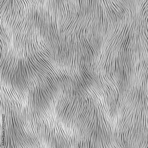 Abstract gray fur pattern. Vector seamless background