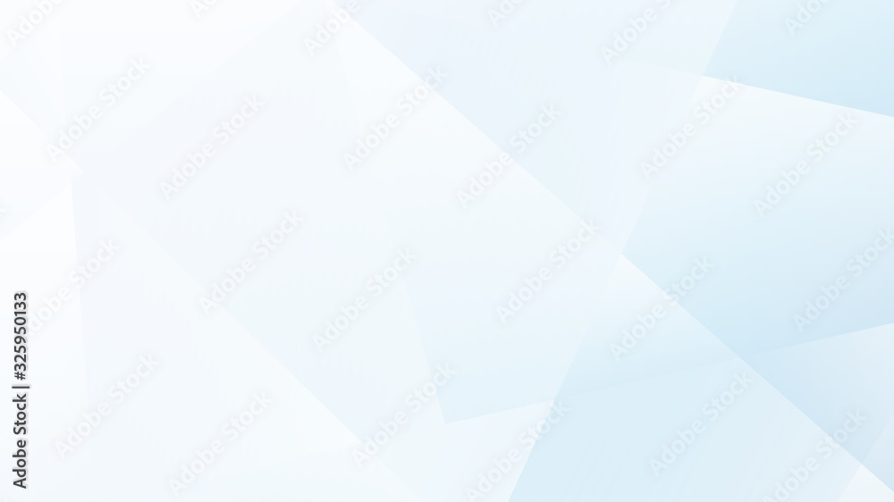 Abstract geometric white and blue polygon or lowpoly vector technology concept background.