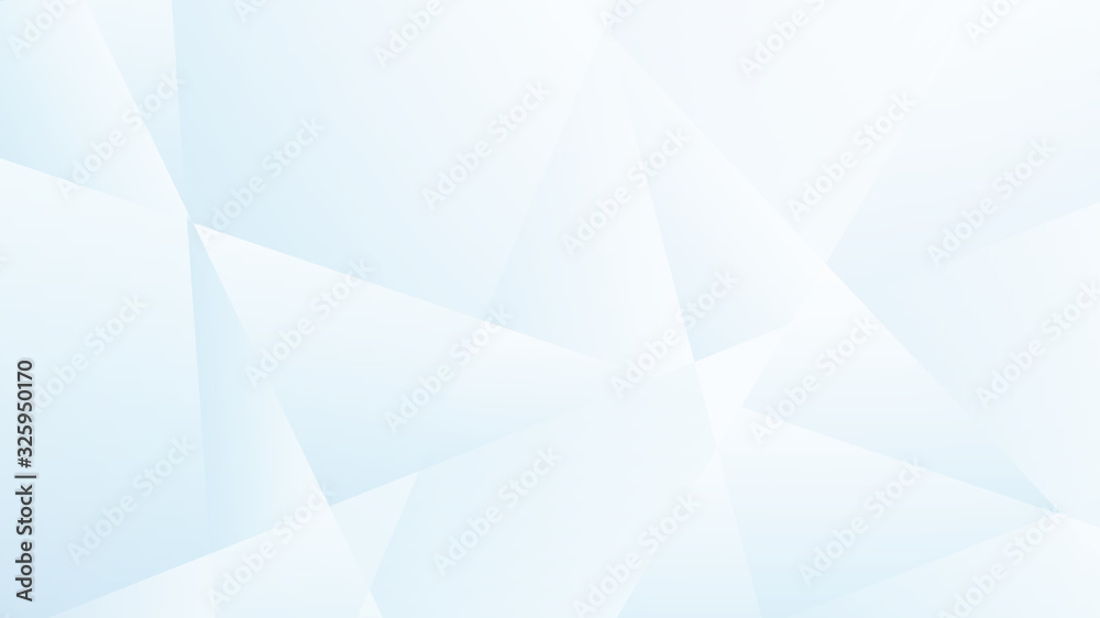 Obraz premium Abstract geometric white and blue polygon or lowpoly vector technology concept background.
