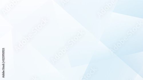 Abstract geometric white and blue polygon or lowpoly vector technology concept background.