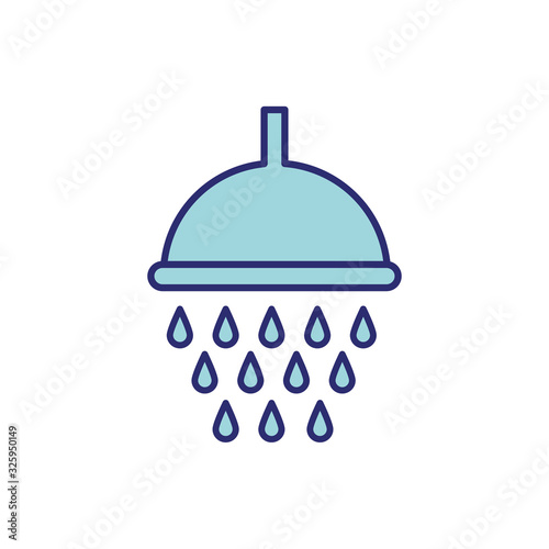 shower tap drops isolated icon