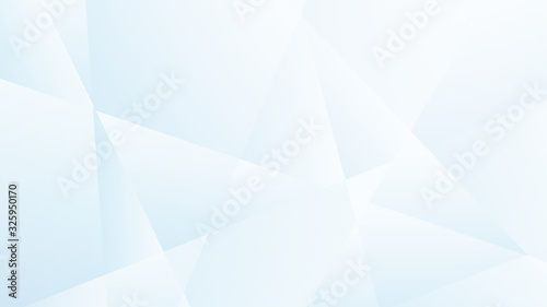 Abstract geometric white and blue polygon or lowpoly vector technology concept background.