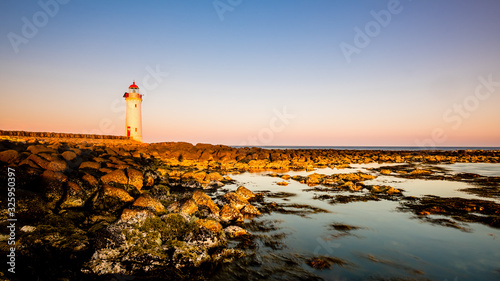 The beauty of Port Fairy Lighthouse in Griffiths Island, Port Fairy, VIC, Australia