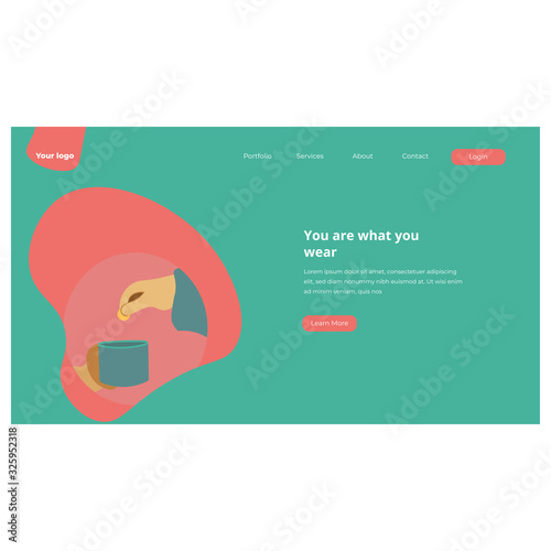 Art & Illustration, web page design about alms giving