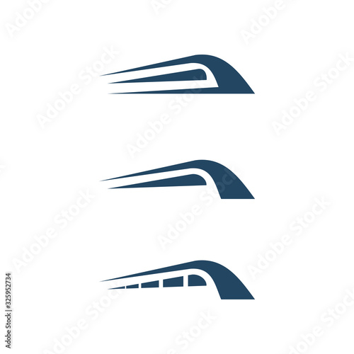 Train station logo template vector illustration design