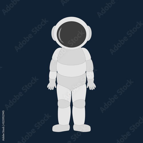 Astronaut in space suit. Cartoon style. Vector illustration.