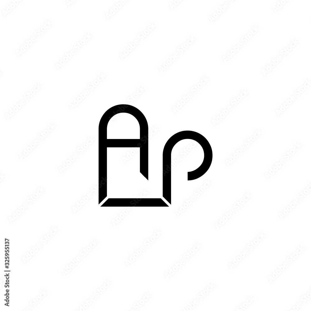 Initial AP Letter logo isolated on white background Initial AP Letter logo isolated on white background