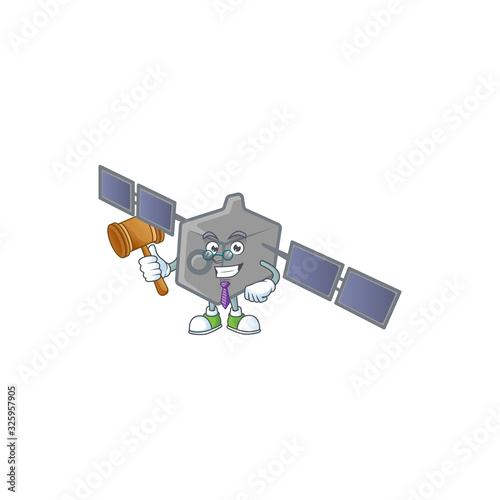 A wise Judge satellite network in comic strip character design