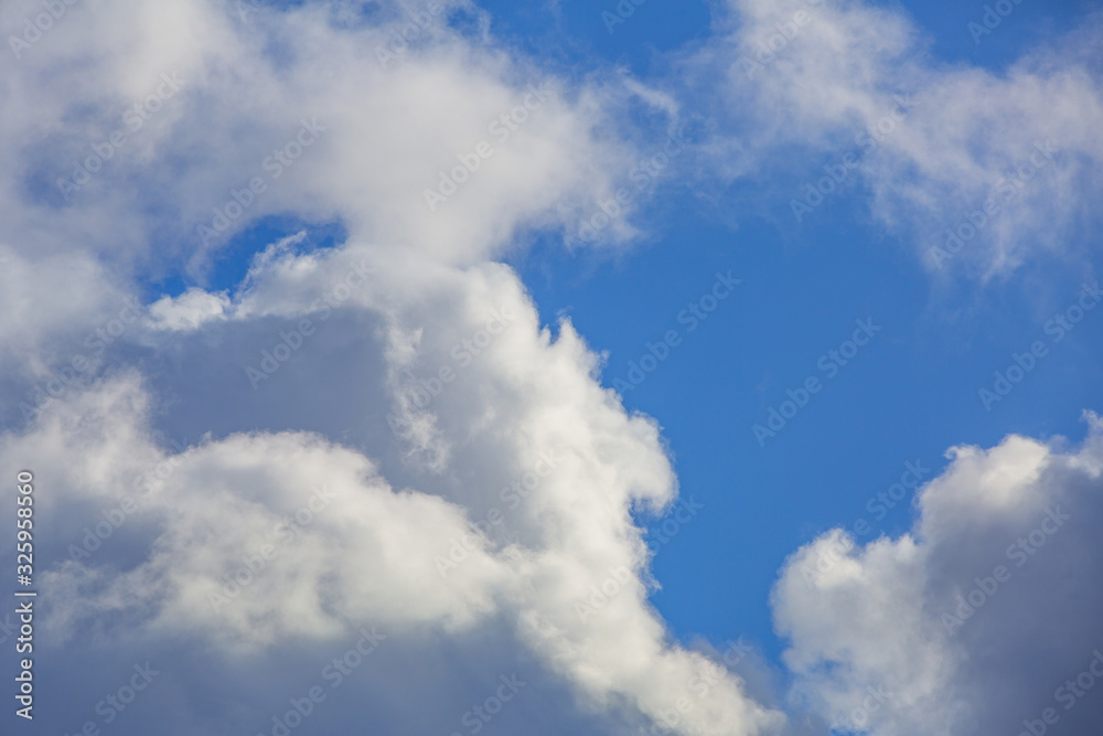 Picturesque textured clouds in the sky at the daytime