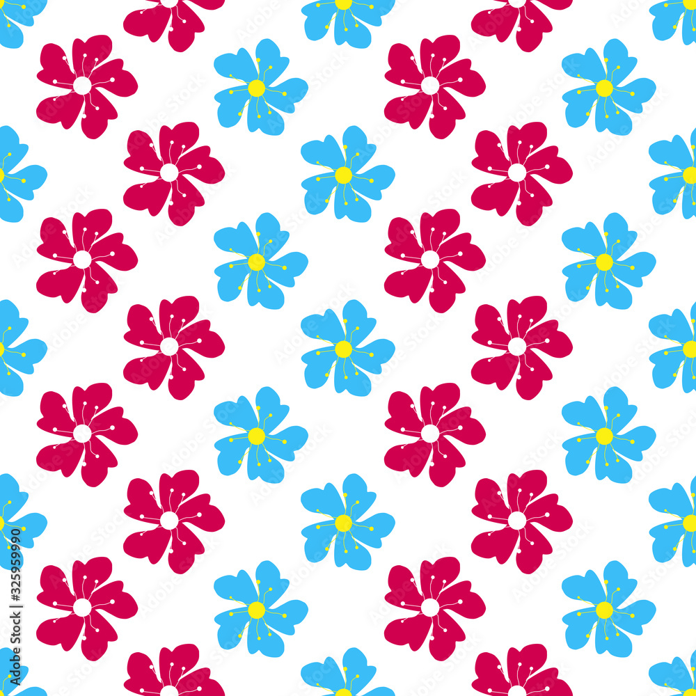 Fototapeta premium seamless pattern with flowers