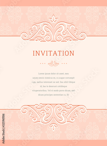 Elegant design invitation of curves