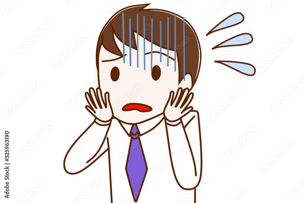 慌てる男性 慌てる男性
