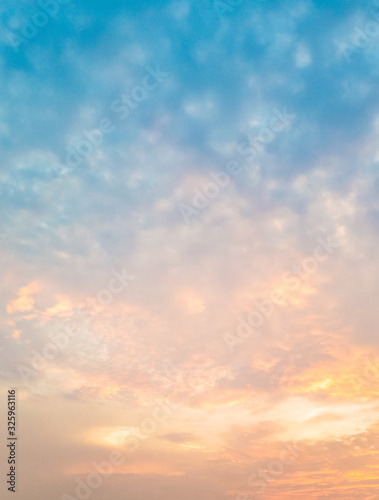 Fototapeta Naklejka Na Ścianę i Meble -  Beautiful sunset clouds. Strato cumulus clouds.