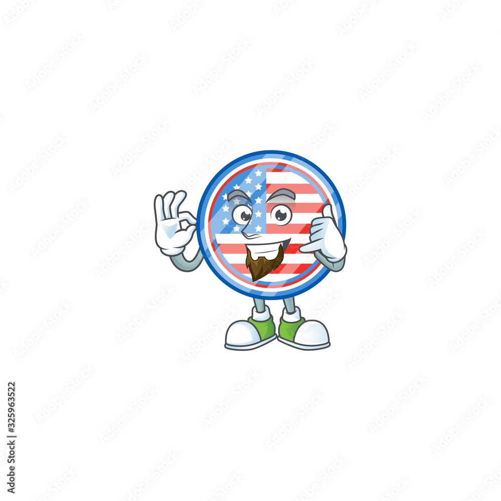 Call me funny circle badges USA mascot picture style Call me funny circle badges USA mascot picture style
