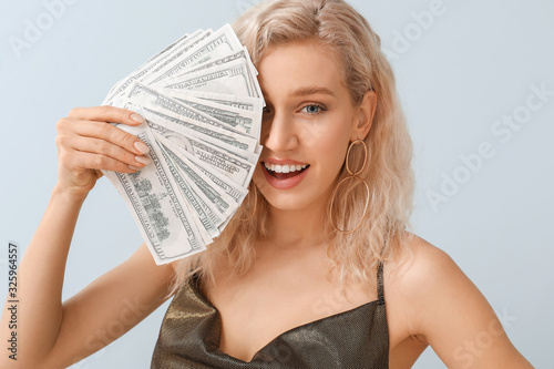 Beautiful young woman with ...