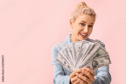 Beautiful young woman with ...