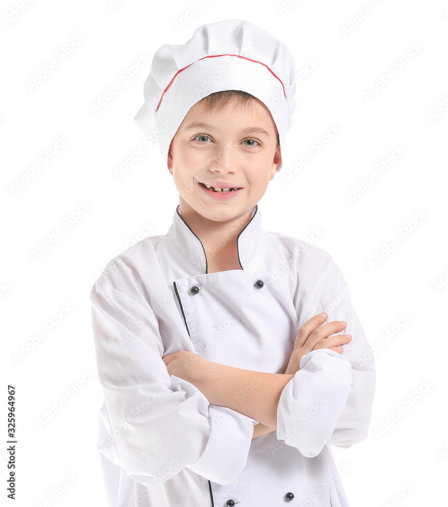 Cute little chef on white background Cute little chef on white background