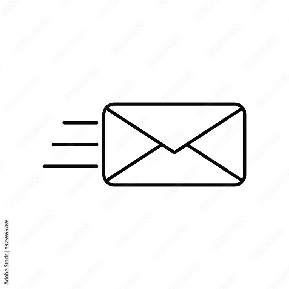 mail icon. The envelope. line style mail icon. The envelope. line style