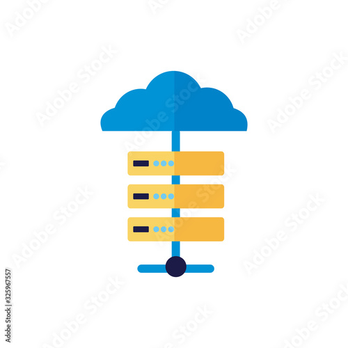 cloud computing with server flat style