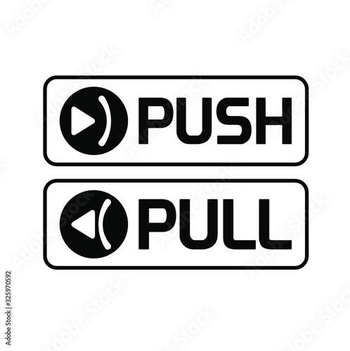 Pull and push vector sign