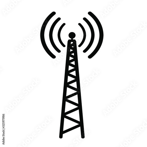 antenna icon on white background