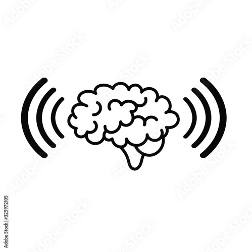telepathy icon on white background