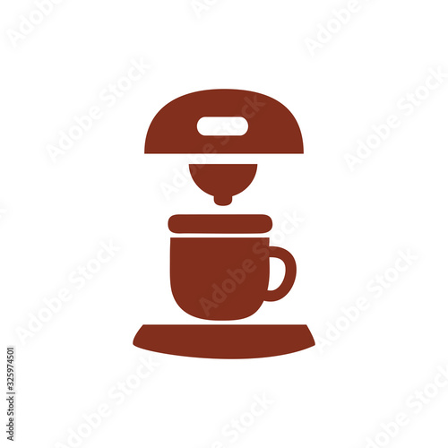 coffee dispenser machine drink silhouette style icon