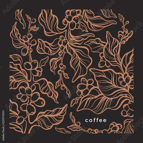 Coffee. Vector graphic design. Aroma drink