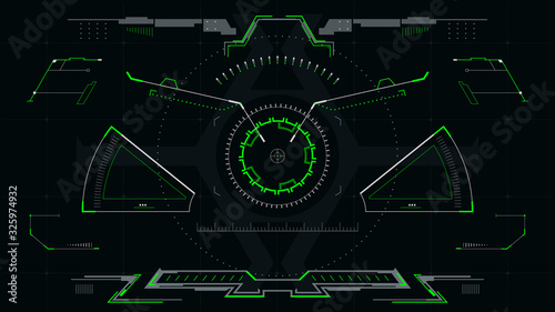 Futuristic sight for the hud interface.