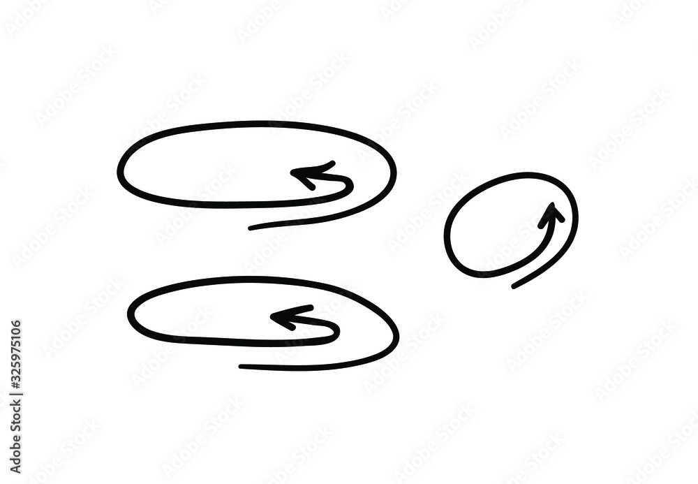 Set of hand drawn object for design use. Black doodle arrows on white background. Abstract pen drawing. Vector art illustration Set of hand drawn object for design use. Black doodle arrows on white background. Abstract pen drawing. Vector art illustration