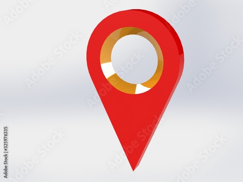 Free Download LOCATION pin glossy red arrow. The concept of tagging a sign landmark needle tip to create a route search. Isolated on white background 3D rendering 3D. – Illustration   - GFXLoad