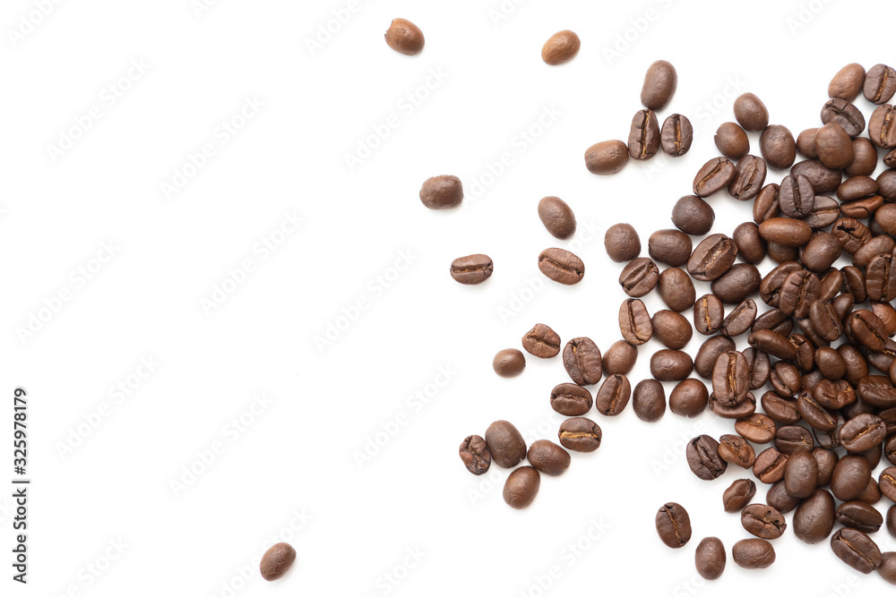 Coffee beans isolated on white background. Coffee beans isolated on white background.