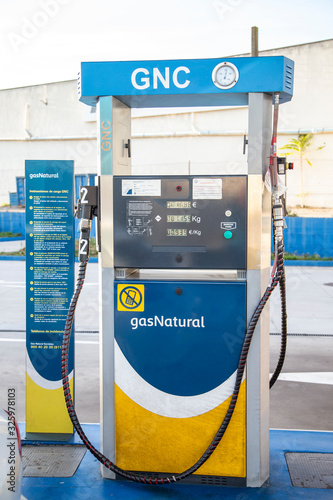 Image of a compressed natural gas (CNG) dispenser.