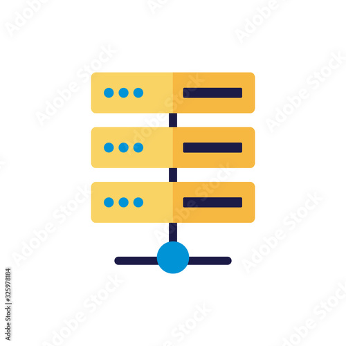 server data center flat style icon