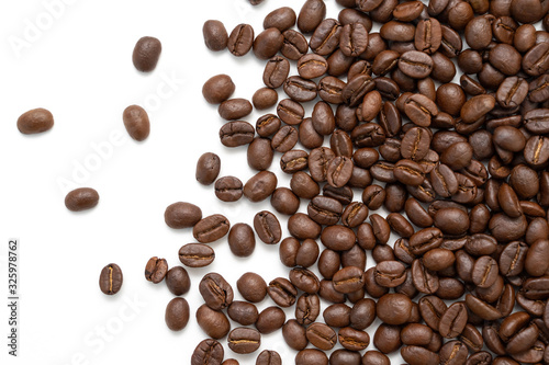 Coffee beans isolated on white background. © Lifestyle Graphic