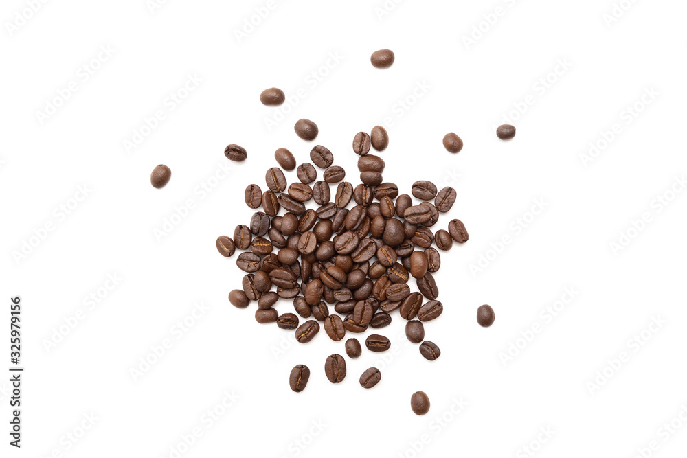 Coffee beans isolated on white background. Coffee beans isolated on white background.