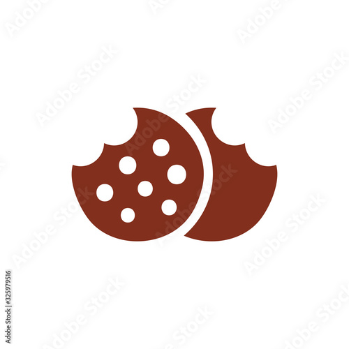 sweet cookie pastry silhouette style icon