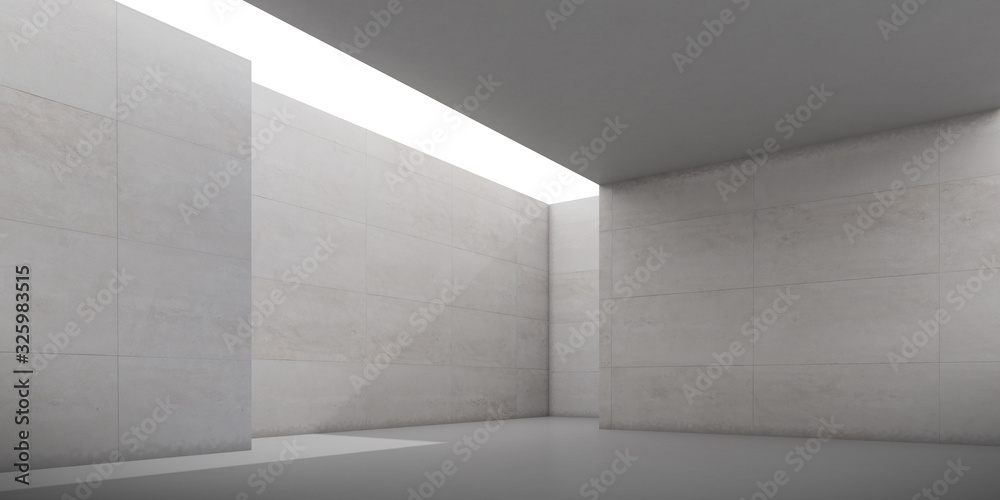 Abstract of architecture space with rhythm of concrete block with sun light cast shadow on the wall. Cement texture. 3D rendering. Abstract of architecture space with rhythm of concrete block with sun light cast shadow on the wall. Cement texture. 3D rendering.