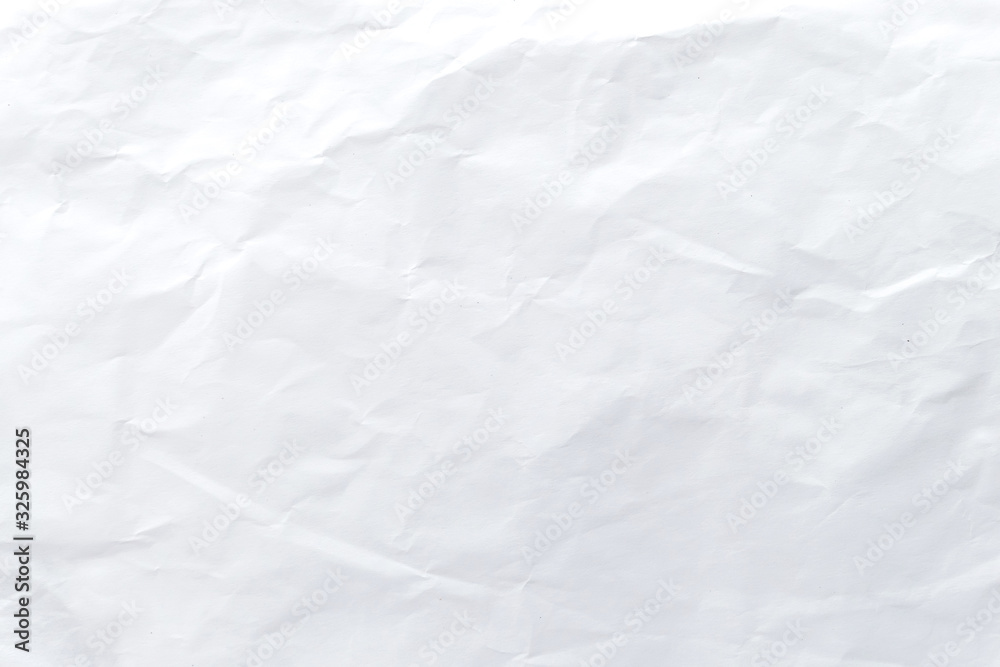 Obraz premium White crumpled paper pattern and texture for background. White creased paper background.