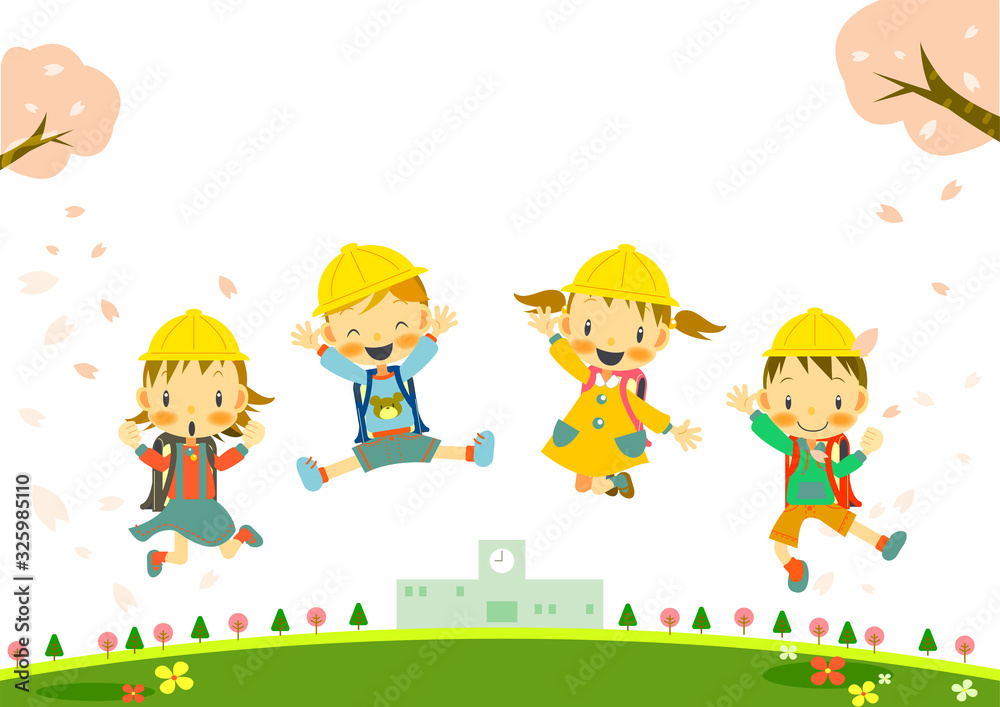 1年生　小学校　入学　桜