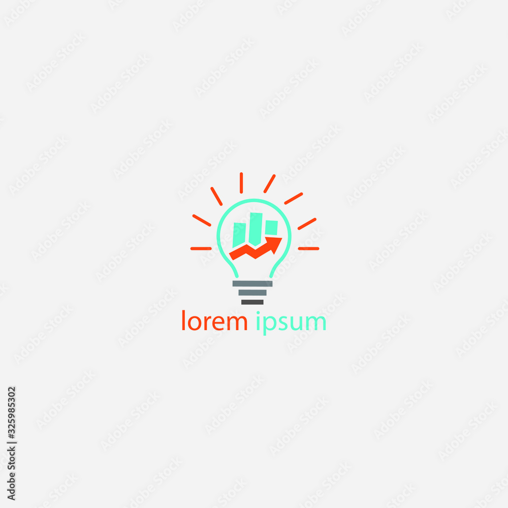 accounting financial logo design concept and bulp logo accounting financial logo design concept and bulp logo
