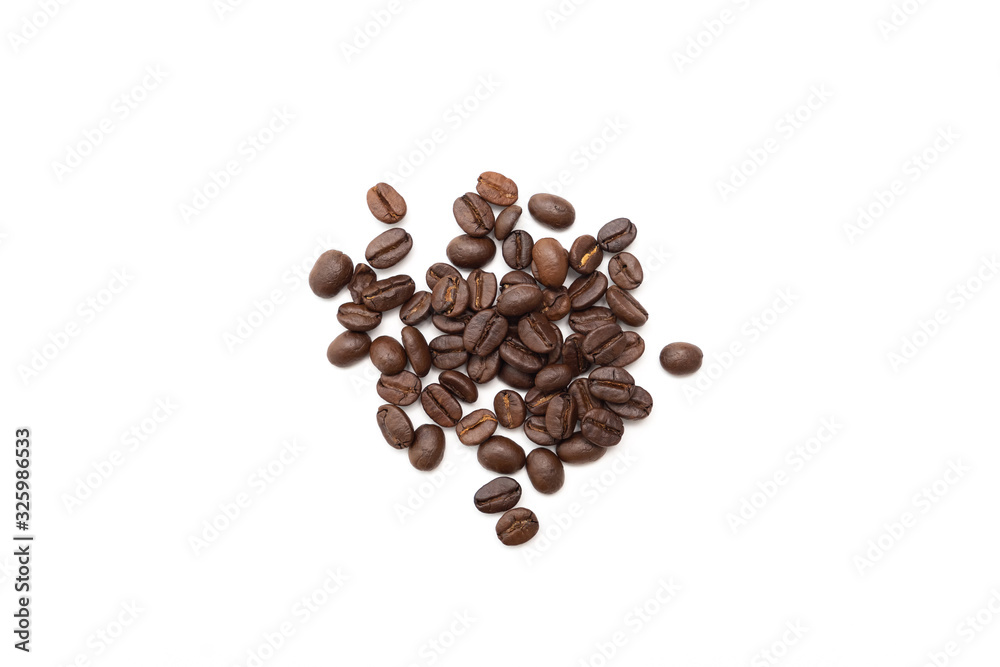 Coffee beans isolated on white background. Coffee beans isolated on white background.